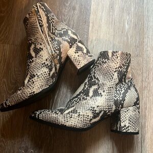 Madden girl snake skin booties